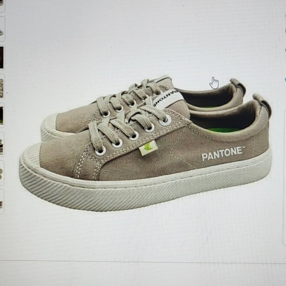 Cariuma x Pantone Sneakers OCA Low Top Beige Canvas Casual UNISEX Sz 6.5 NWT - Picture 2 of 10